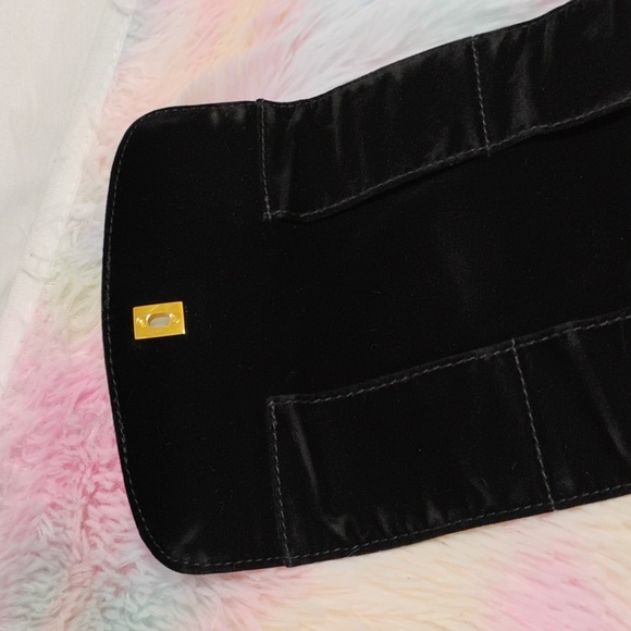 SALE! Auth CHANEL Bag Jewelry Tray Insert Velour Coco Mark W Turn Lock Closure - Picture 7 of 16